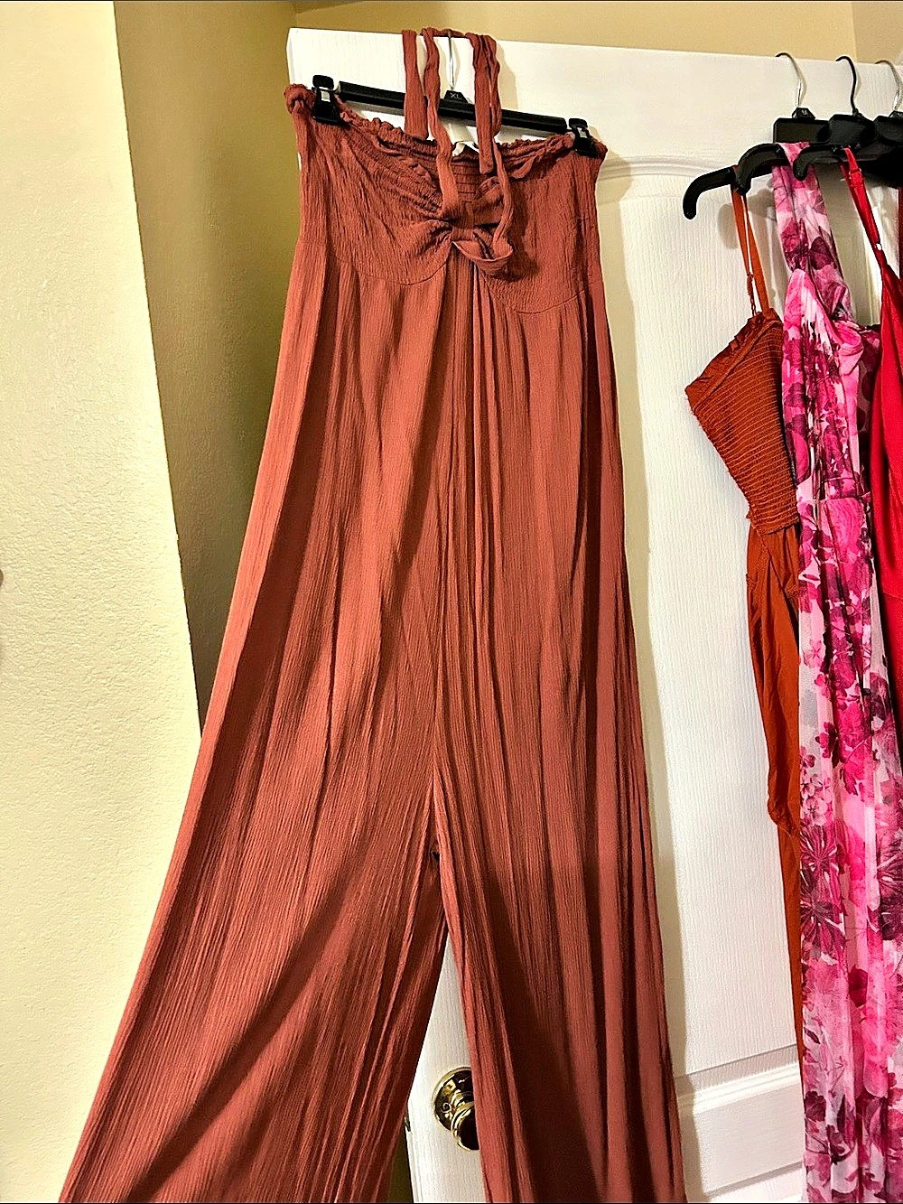 Wide Leg Pants in Brown
